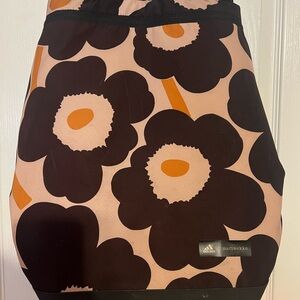 MARIMEKKO UNIKKO ALLOVER-PRINT BACKPACK, color: Black/Halo Blush/Focus Orange